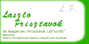 laszlo prisztavok business card